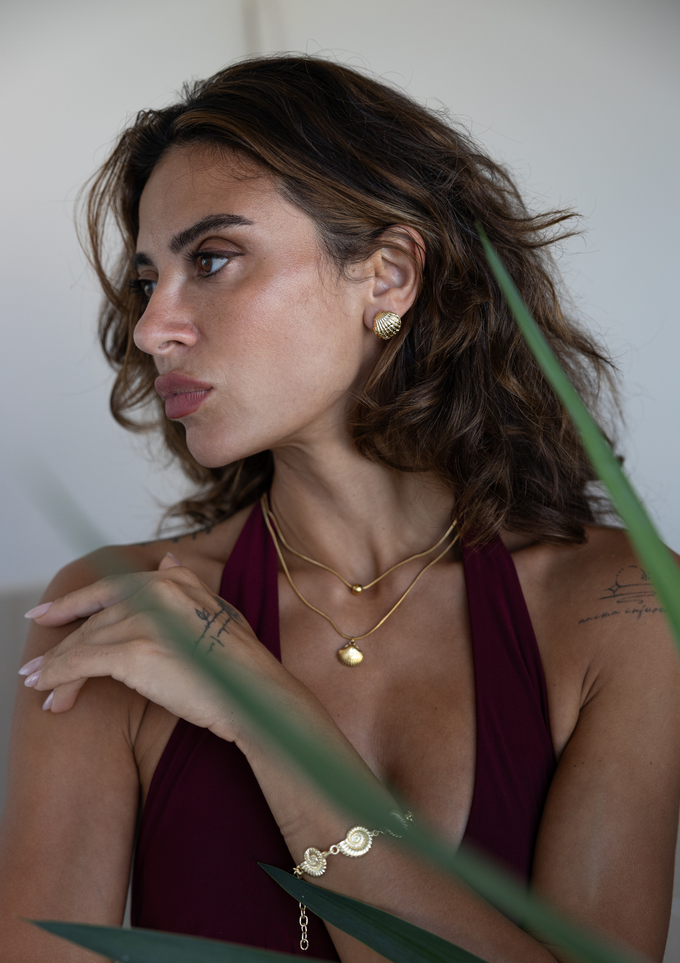 Seashell Earring – Gold Water-Resistant Boho | My Bohemian Store